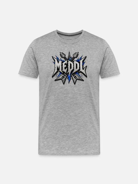 Meddl – Franconian Metal Saying - Men's Premium Organic T-Shirt - heather grey