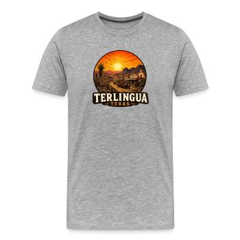 Vacances au Portugal sur l’île de Madère Méditerranéen, Europe - T-shirt bio Premium Homme - gris chiné - Devant - Damien (186cm)