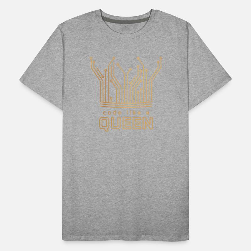 Code Like a Queen Men's Premium Organic T-Shirt