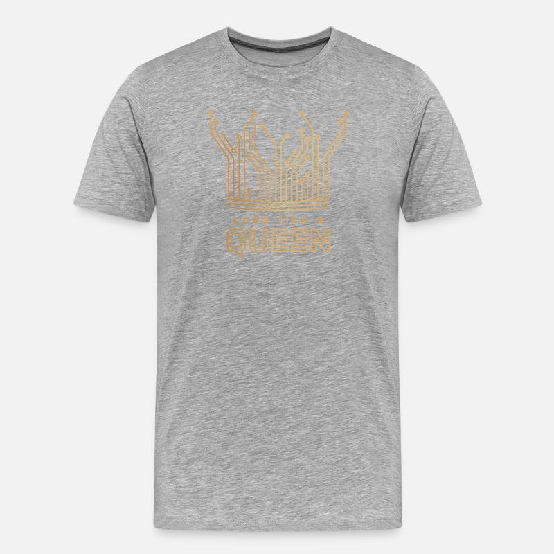 Code Like a Queen - Men's Premium Organic T-Shirt - heather grey