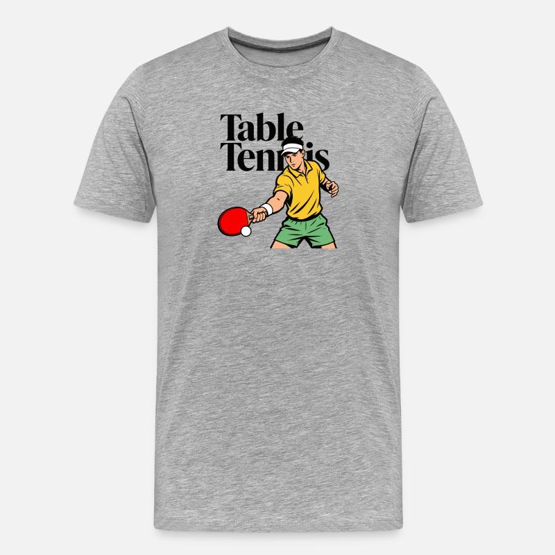 Tischtennis - Männer Premium Bio T-Shirt - Grau meliert