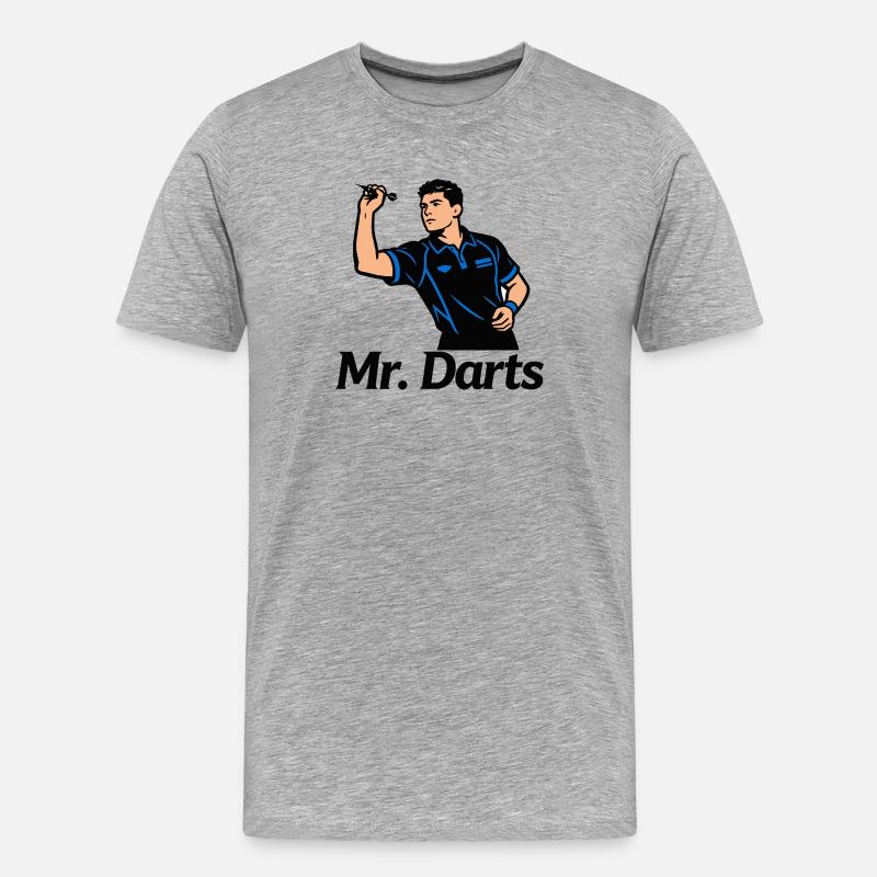 Darter Darts Darts - Männer Premium Bio T-Shirt - Grau meliert