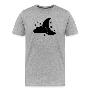 Good Night - Men's Premium Organic T-Shirt - heather grey - Front - Damien (186cm)