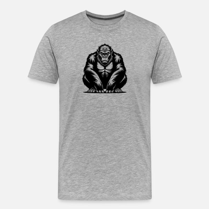 gorille - T-shirt bio Premium Homme - gris chiné