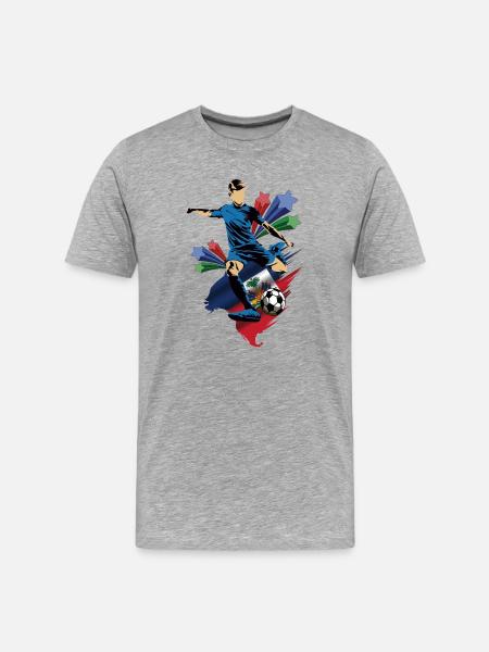 Haïti - Haïti - Drapeaux - T-shirt bio Premium Homme - gris chiné
