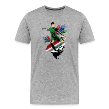 Irak - Irak - Drapeaux - T-shirt bio Premium Homme - gris chiné - Devant - Damien (186cm)