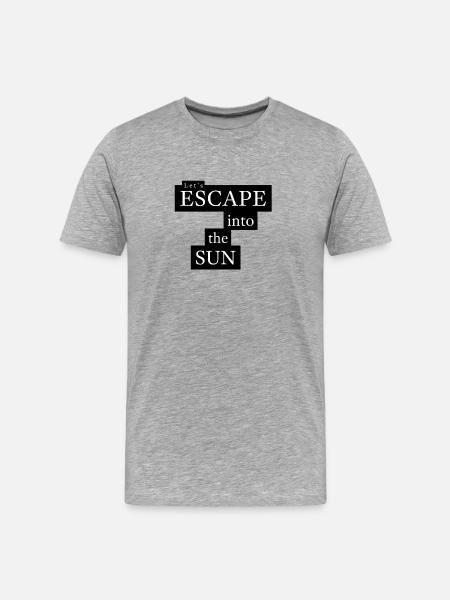 Let's Escape Into The Sun - Men's Premium Organic T-Shirt - heather grey