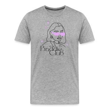Club des méchants - T-shirt bio Premium Homme - gris chiné - Devant - Damien (186cm)
