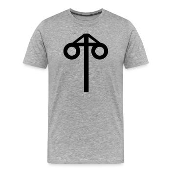 Mittsommer-magischer Baum - Männer Premium Bio T-Shirt - Grau meliert - Vorne - Damien (186cm)
