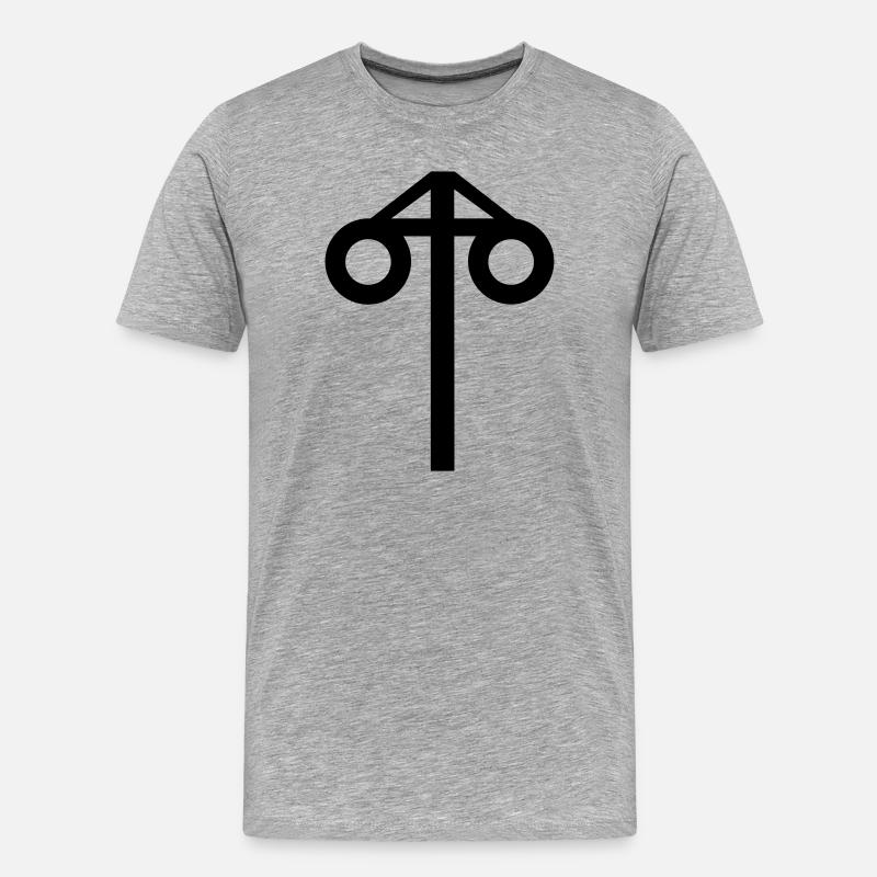 Mittsommer-magischer Baum - Männer Premium Bio T-Shirt - Grau meliert