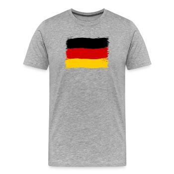 Germany fan shirt for Germany fans - Men's Premium Organic T-Shirt - heather grey - Front - Damien (186cm)