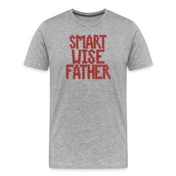Smart wise father - Men's Premium Organic T-Shirt - heather grey - Front - Damien (186cm)