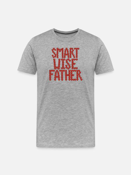 Smart wise father - Men's Premium Organic T-Shirt - heather grey