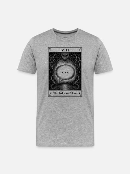 Awkward Silence | Tarot Card Everyday - Men's Premium Organic T-Shirt - heather grey