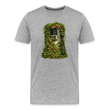 Ivy Encased Pump - Men's Premium Organic T-Shirt - heather grey - Front - Damien (186cm)