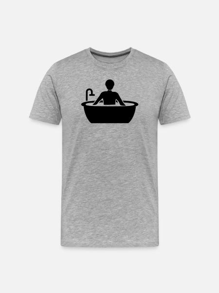 Bathing Bathtub - Men's Premium Organic T-Shirt - heather grey
