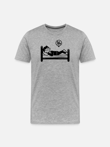 Sleeping Bed - Men's Premium Organic T-Shirt - heather grey