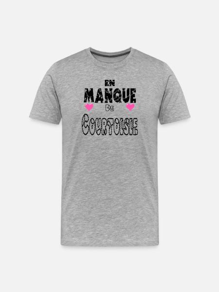 Lacking Courtesy - Men's Premium Organic T-Shirt - heather grey