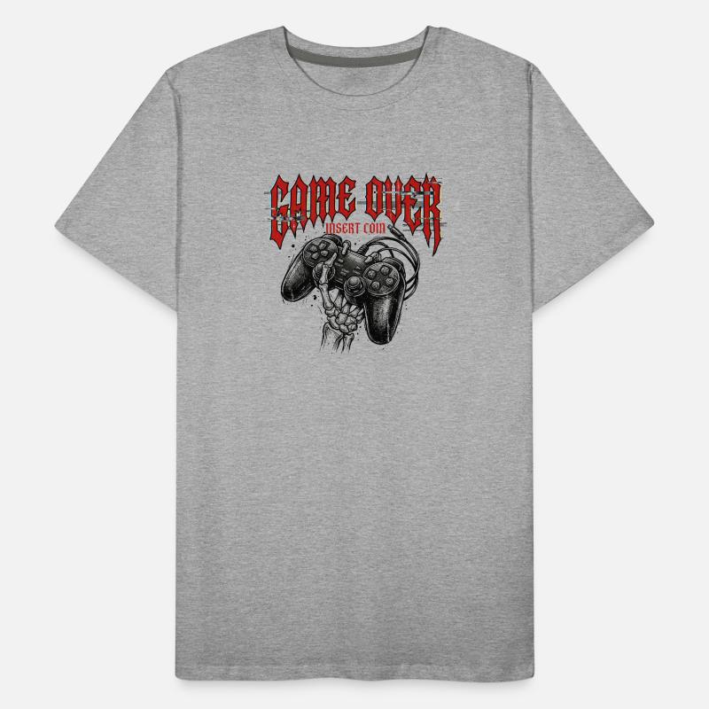 Game Over Retro Controller Grunge Männer Premium Bio T-Shirt