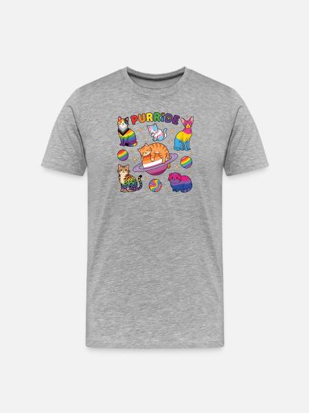 Pride Month LGBTQ - Purride - Men's Premium Organic T-Shirt - heather grey