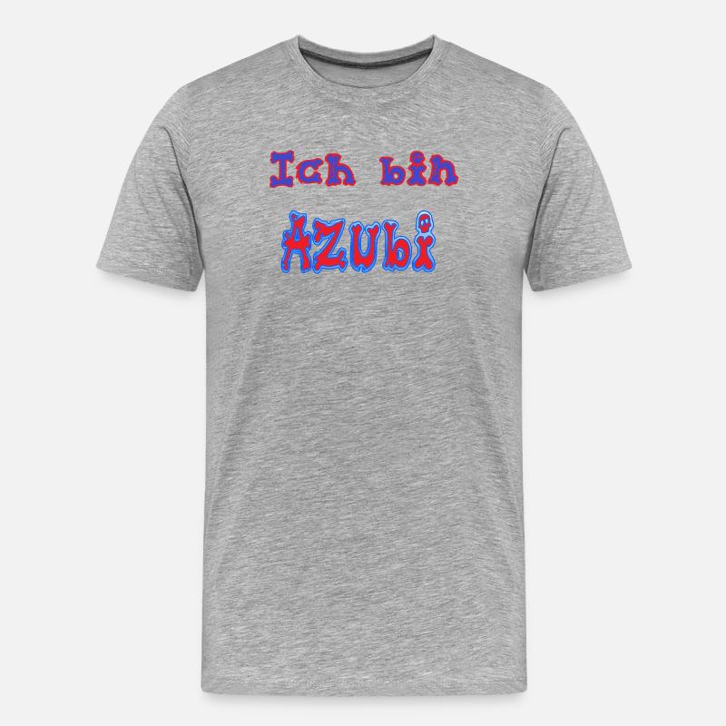 Ich_bin_Azubi - Männer Premium Bio T-Shirt - Grau meliert