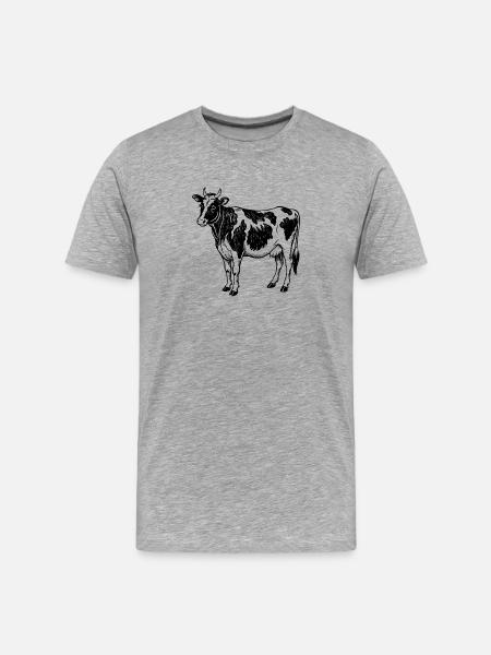 Holstein - Männer Premium Bio T-Shirt - Grau meliert