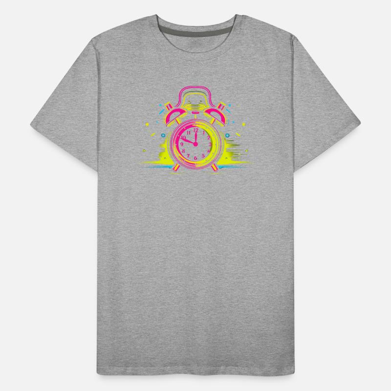 Alarm Clock Synthwave Men's Premium Organic T-Shirt