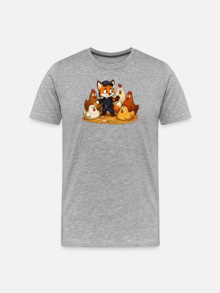 Fuchs Safety Hero Yard - Men's Premium Organic T-Shirt - heather grey