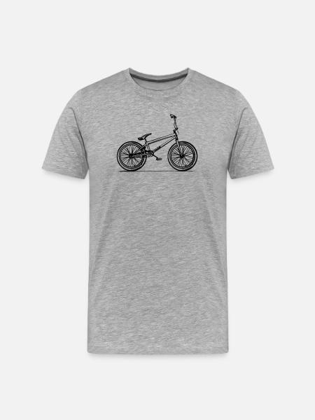 BMX Bike - Illustration - Men's Premium Organic T-Shirt - heather grey