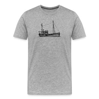Fishing Cutters & Crab Cutters - Illustration - Men's Premium Organic T-Shirt - heather grey - Front - Damien (186cm)