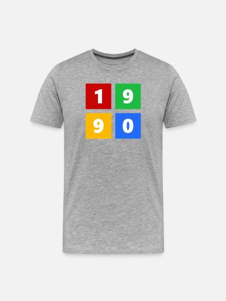 1990 - Men's Premium Organic T-Shirt - heather grey