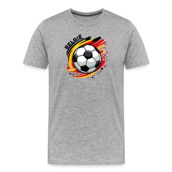 Belgian football - Men's Premium Organic T-Shirt - heather grey - Front - Damien (186cm)