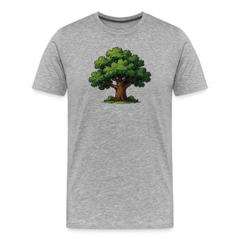 Old tree in the scent of the forest - Men's Premium Organic T-Shirt - heather grey - Front - Damien (186cm)