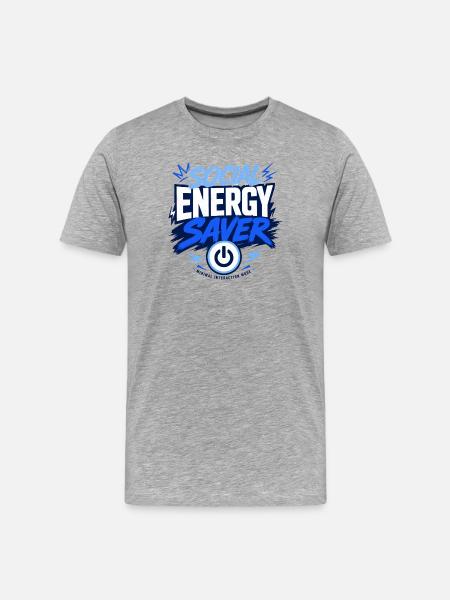 Social energy savers - Men's Premium Organic T-Shirt - heather grey
