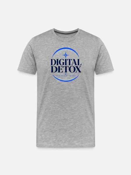 Digital Detox Premium Reset - Men's Premium Organic T-Shirt - heather grey