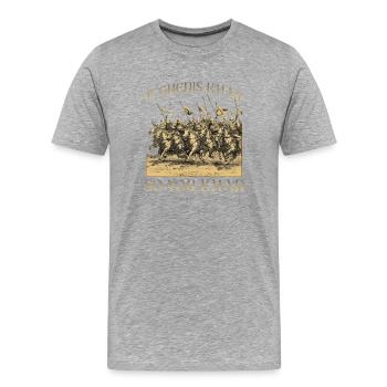 The Golden Horde 1225 Mongol Empire Genghis Khan - Men's Premium Organic T-Shirt - heather grey - Front - Damien (186cm)