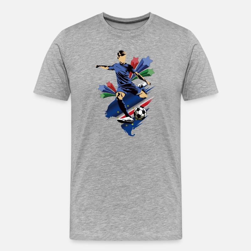 Cap-Vert - Cap-Vert - Drapeau - T-shirt bio Premium Homme - gris chiné