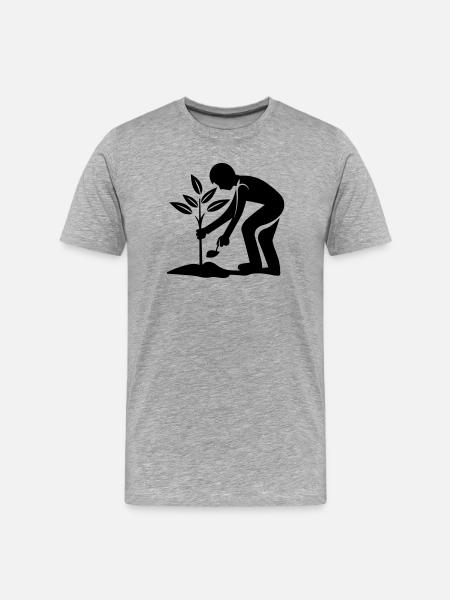 Planting Environment Nature Conservation - Men's Premium Organic T-Shirt - heather grey