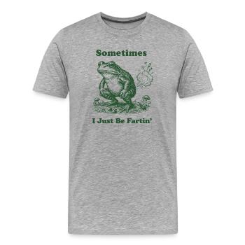Frosch Humor: Ich Be Fartin' - Männer Premium Bio T-Shirt - Grau meliert - Vorne - Damien (186cm)