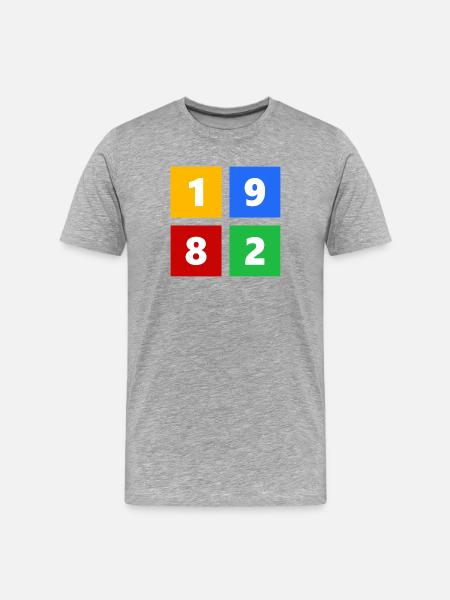 1982 - T-shirt bio Premium Homme - gris chiné