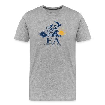 Ea Breath Life - Männer Premium Bio T-Shirt - Grau meliert - Vorne - Damien (186cm)