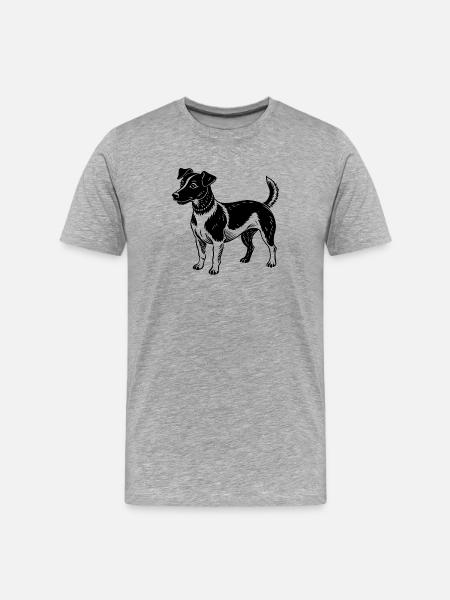 Jack Russel - T-shirt bio Premium Homme - gris chiné