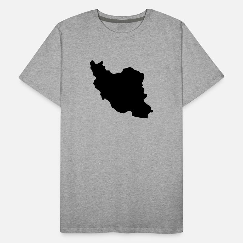 Iran map Men's Premium Organic T-Shirt