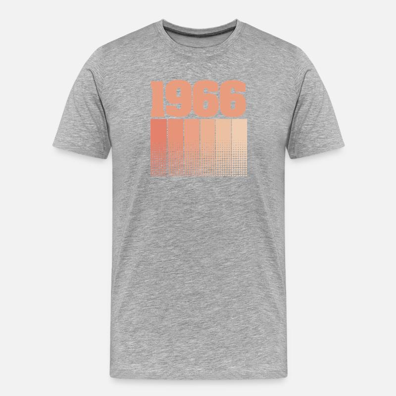 1966 - Männer Premium Bio T-Shirt - Grau meliert