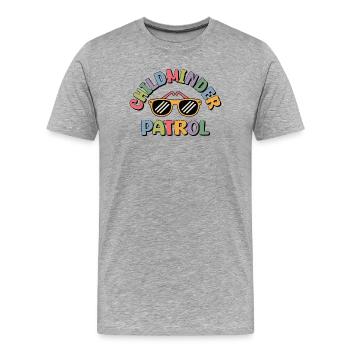 Tagesmutter Childminder Patrol Nanny - Men's Premium Organic T-Shirt - heather grey - Front - Damien (186cm)