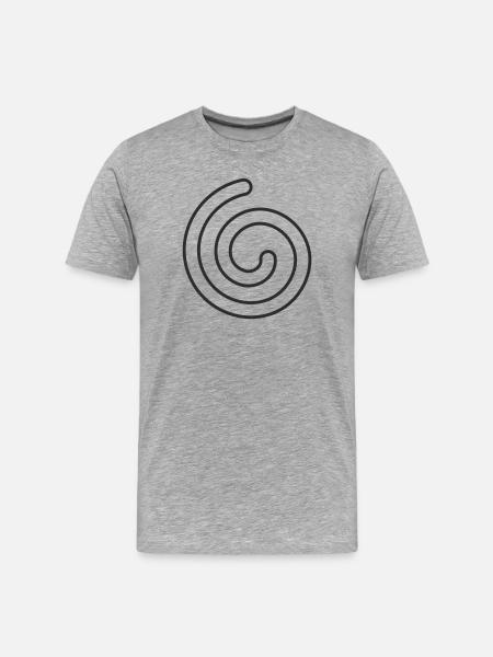 Spiral – symbol of lightness and development - Men's Premium Organic T-Shirt - heather grey