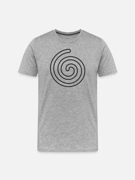 Spiral – Minimalist Symbol Design - Men's Premium Organic T-Shirt - heather grey