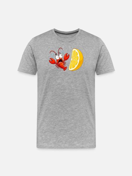 Zitruskrabbe Spektakel - Männer Premium Bio T-Shirt - Grau meliert