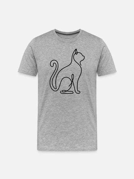 Minimalist chat online - Men's Premium Organic T-Shirt - heather grey