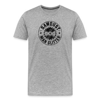 Monochrome Abstractes Pattern - Men's Premium Organic T-Shirt - heather grey - Front - Damien (186cm)